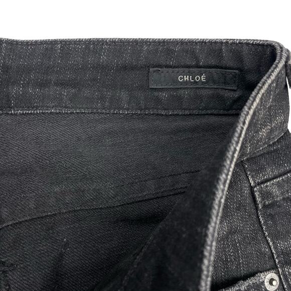 AGOLDE E Chloe Low Rise Slim Jean Sz 25 Destroyed Distressing - Picture 5 of 8